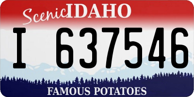 ID license plate I637546