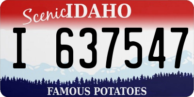 ID license plate I637547