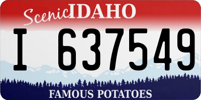 ID license plate I637549