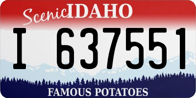 ID license plate I637551