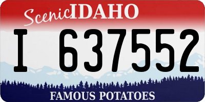 ID license plate I637552