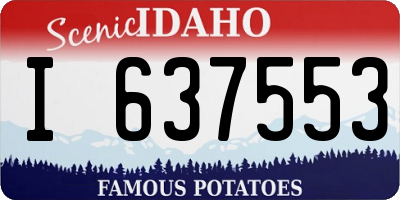 ID license plate I637553
