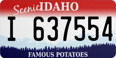ID license plate I637554