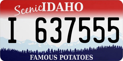 ID license plate I637555