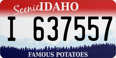 ID license plate I637557