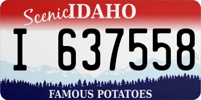 ID license plate I637558