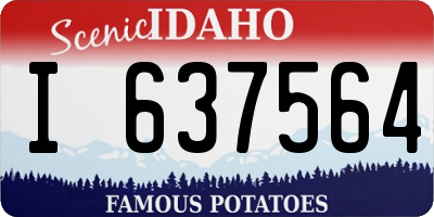 ID license plate I637564