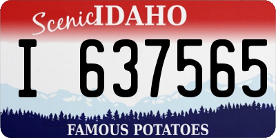 ID license plate I637565