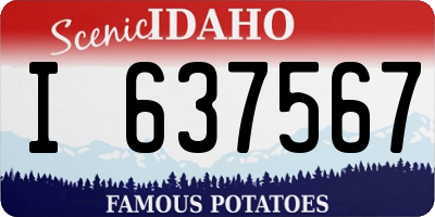 ID license plate I637567
