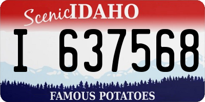 ID license plate I637568