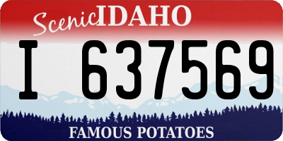 ID license plate I637569