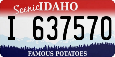 ID license plate I637570