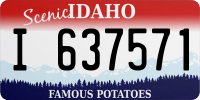 ID license plate I637571
