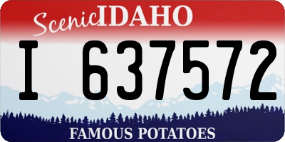 ID license plate I637572