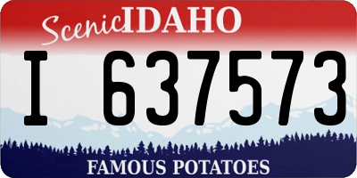 ID license plate I637573