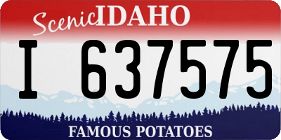 ID license plate I637575