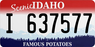 ID license plate I637577