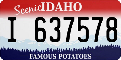 ID license plate I637578