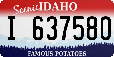 ID license plate I637580