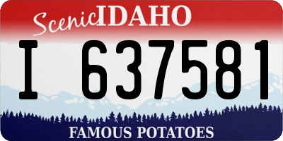 ID license plate I637581