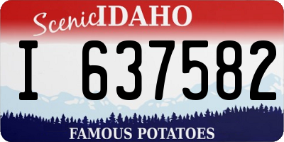 ID license plate I637582