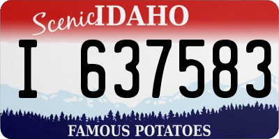 ID license plate I637583