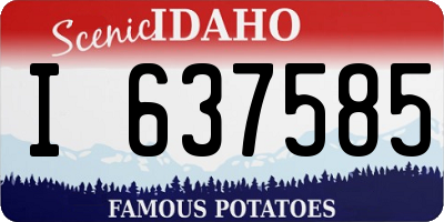 ID license plate I637585