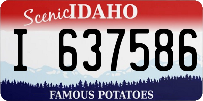 ID license plate I637586