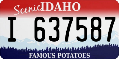 ID license plate I637587