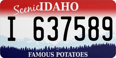 ID license plate I637589