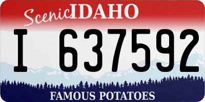 ID license plate I637592