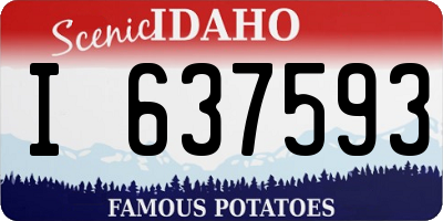 ID license plate I637593
