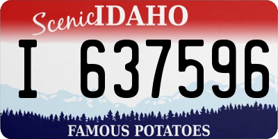 ID license plate I637596