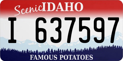 ID license plate I637597