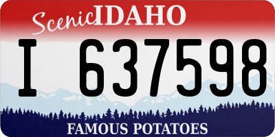 ID license plate I637598