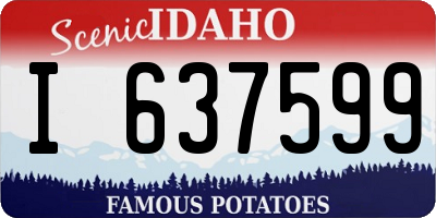 ID license plate I637599