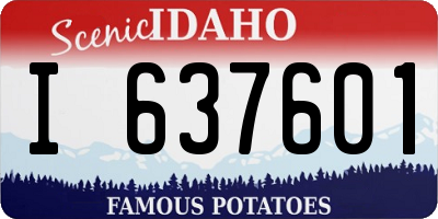 ID license plate I637601
