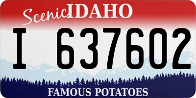 ID license plate I637602