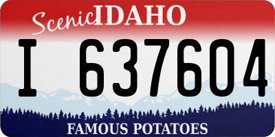 ID license plate I637604