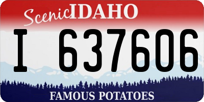 ID license plate I637606