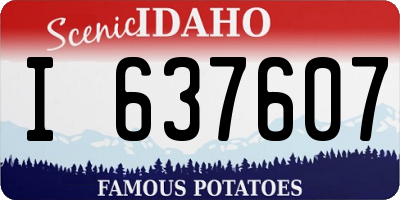 ID license plate I637607