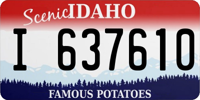 ID license plate I637610