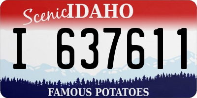 ID license plate I637611