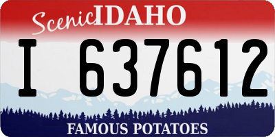 ID license plate I637612
