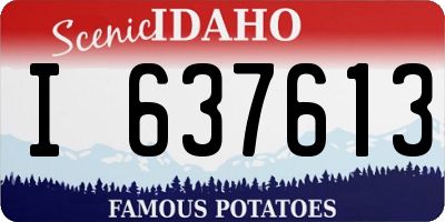 ID license plate I637613