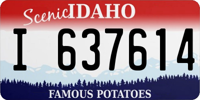 ID license plate I637614