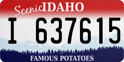 ID license plate I637615