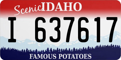 ID license plate I637617
