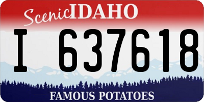 ID license plate I637618