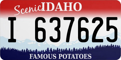 ID license plate I637625